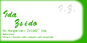 ida zsido business card